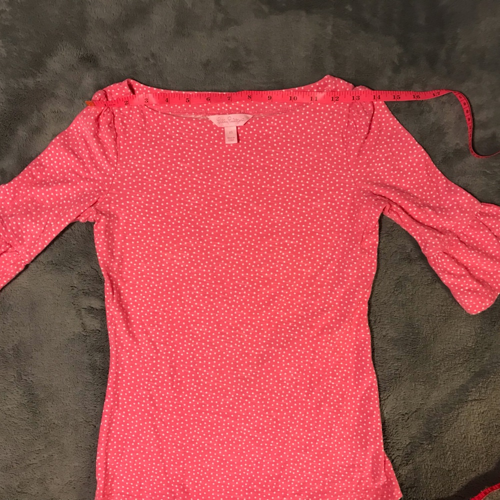 Lilly Pulitzer Girls XS Pink Polka Dot Kids Top